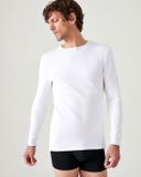 Damart - Thermolactyl T-shirt met lange mouwen, geborstelde fleece - Heren - Wit - XL