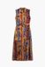 Desigual Robe Lacroix Manches Courtes Polyester Marron/Jaune Paisley