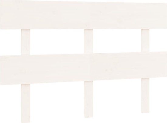vidaXL Hoofdbord 124x3x81 cm massief grenenhout wit