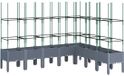 vidaXL Plantenbak met latwerk 200x160x142,5 cm polypropeen blauwgrijs