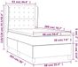 vidaXL Boxspringbed met matras, fluweel, zwart, 90x200 cm