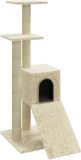 vidaXL Arbre à chat avec poteaux à gratter en sisal 92 cm crème