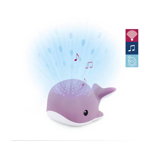 Zazu Wally de walvis lichtprojector paars - Polyester - 2022
