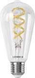 LEDVANCE SMART+ WIFI E27 LED Lamp - Edison ST64 - 4.8W - 470lm - Dimbaar - RGB - Helder Glas