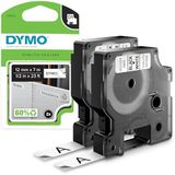 DYMO D1 labels | Zwarte Tekst op Wit Label | 12 mm x 7 m | 2 stuks