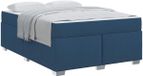 vidaXL Bedframe with Mattress Blue 160 x 200 cm Fabric