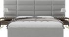 VANT VÄNT Panels - 4 Upholstered Headboard / Hoofdeinden - 91cm x 29cm - 4 Muur Panelen - Vintage Leathet Light Grey