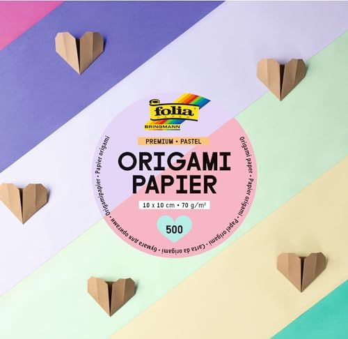 folia 89960 - Premium vouwbladen 70g/m², PASTELL, 10 x 10 cm, 500 vellen
