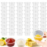 Set van 100 mini-potjes met deksel - 50 ml voor sauzen en kruidenierswaren