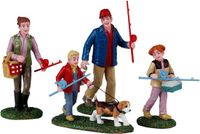 Lemax Family Fishing Day - Set van 4