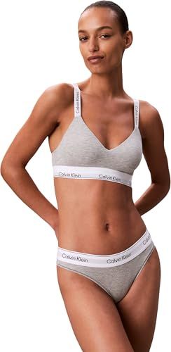 Calvin Klein Lghtly Lined Lv00qf8504 Bralette - Grijs (Chinees Grijs) - M