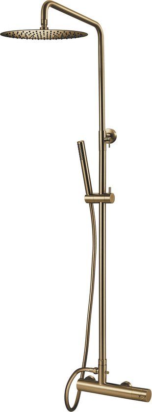 Qisani Flow regendoucheset Ø25cm - Gold