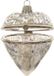 Decoris Kadohart glas l7h8 cm zilver
