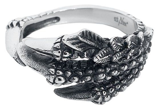 etNox hard and heavy etNox Drachenklaue Unisex Ring - Zilverkleurig