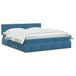 vidaXL Opbergbed met hoofdeinde, donkerblauw, 180 x 200 cm, fluweel