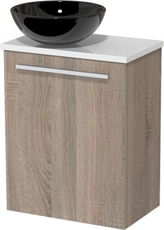 Maxaro Modulo Eiken Vlak Toiletmeubel - 41 cm - Hoogglans Wit