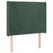 VidaXL Hoofdbord met randen 93x16x118/128 cm fluweel donkergroen