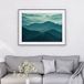 Affiche - Paysage De Montagnes - 70x100 Cm - Bordure Blanche
