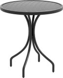 Outsunny bijzettafel voor op het terras - Staal - 66x66x71,5 cm - Zwart