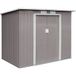 Hattoro P100 Metal Tool Shed, Lean-to Roof, Light Grey