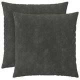 vidaXL Kussensloop HEERLEN Antraciet 70 x 70 cm (2 stuks)