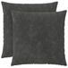vidaXL Kussensloop HEERLEN Antraciet 70 x 70 cm (2 stuks)