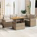 Maison Exclusive - Ensemble de meubles de jardin 6 pièces avec canapé et coussins, beige, en polyrotin