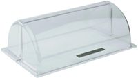 APS Rolltop Afdekking - transparant GN 1/1 deksel met chroomgreep - 53 x 32,5 x 19 cm