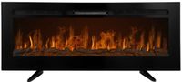 MonsterShop Elektrische inbouwhaard - Zwart - 127 cm