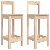 VidaXL Barstoelen 2 st 40x41,5x112 cm massief grenenhout