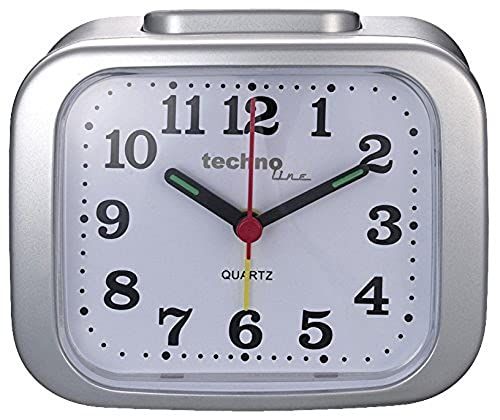 Technoline Quartz Wekker XL - Retro Wekker - Luide Wektoon - Zilver