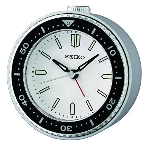 Seiko Wekker, kunststof, zilver-zwart, 95 mm