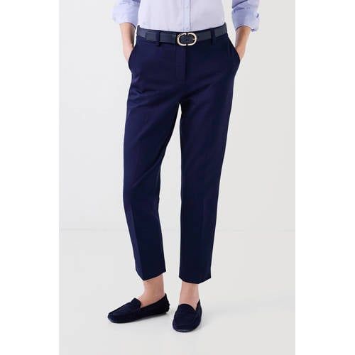 Caroll slim low waist broek donkerblauw