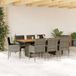 Prolenta Maison Exclusive Tuinset voor buiten, 9-delig, met kussens, grijs, van polyrotan