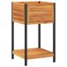 VidaXL Plantenbak met schap 45x45x80 cm massief acaciahout en staal