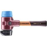 Simplex HALDER SIMPLEX 3012.262 Schuimhamer, diameter 60 mm, rubber/TPE-soft, met voet, extra korte houten steel