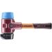 Simplex HALDER SIMPLEX 3012.262 Schuimhamer, diameter 60 mm, rubber/TPE-soft, met voet, extra korte houten steel