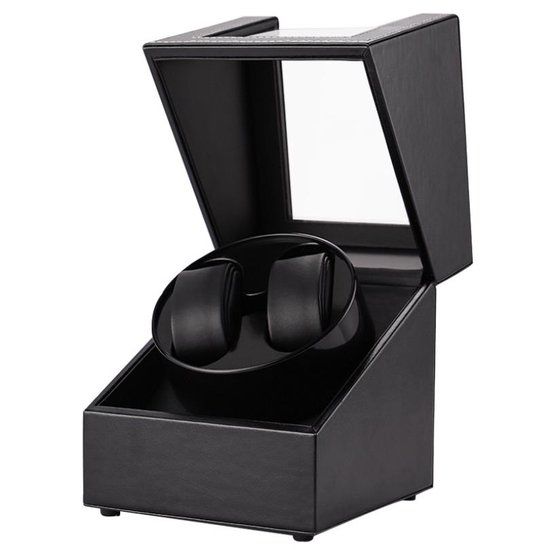 Olvy Olvy Watchwinder voor 2 klokken, dubbele horlogewinder, klok opwinder, horlogebox