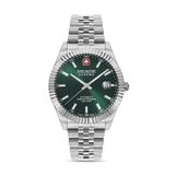 Swiss Military Hanowa SMWGL0002103 Diligenter Automatisch Heren Polshorloge Groen Staal Saffierglas 10 ATM