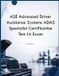ASE Advanced Driver Assistance Systems ADAS Specialist Certification Test L4 Exam Paperback
