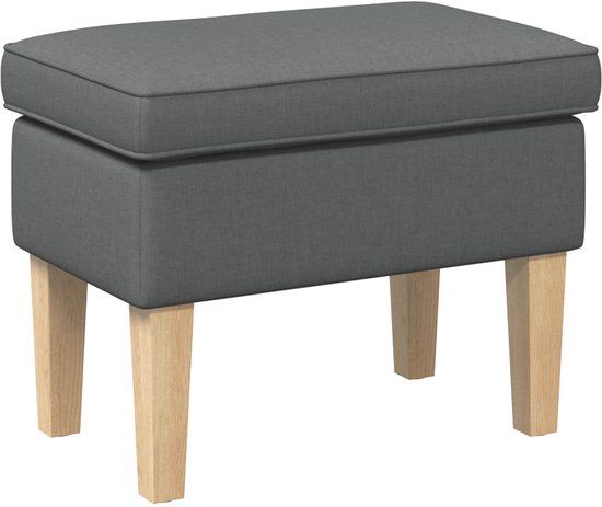 vidaXL Voetenbank Donkergrijs 55 x 35 x 41 cm Stof