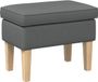 vidaXL Voetenbank Donkergrijs 55 x 35 x 41 cm Stof