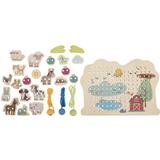 LUPILU Puzzel en bois (Jeu d'enfilage)
