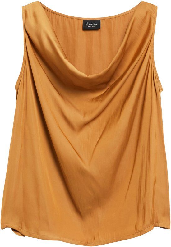 s.Oliver BLACK LABEL s.Oliver Bluse goudgeel polyester mouwloos regular fit vrouwen 36