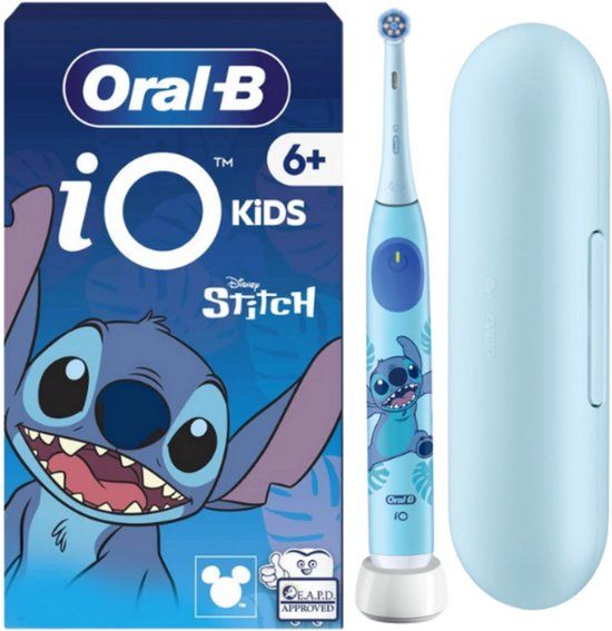 Oral-B iO Kids Disney Stitch Elektrische Tandenborstel Blauw met Reisetui