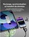 Belkin câble USB-C vers Lightning, 2-en-1, pour charger les appareils Apple et USB-C, noir