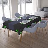 Bonamaison Tafelkleed, Anti-Mold, Sneldrogend, Waterdicht, 100% Polyester Tafellaken, Neon groene rook, 140 x 200 Cm