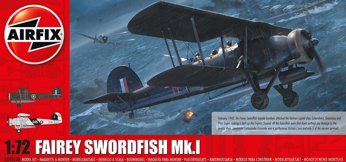 Airfix 1:72 04053B Fairey Swordfish Mk.I Plane Plastic kit