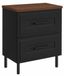 3xE living Meuble sous-vasque Classic 60 cm, noir/chêne noyer, pieds noirs