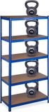 Relaxdays Stellingkast metaal - 180 x 90 x 45 cm - 5 etages - Blauw